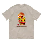 Train Kids! SOUVENIR SHOPのデカ盛りハンバーガー ! オーガニックコットンTシャツ