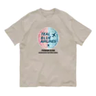 Teal Blue CoffeeのTEAL BLUE AIRLINES Organic Cotton T-Shirt