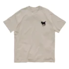 ロジローのROJIROロゴ入り　忍び足BLK Organic Cotton T-Shirt