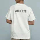 MUGENGEN (ムゲンゲン)のATHLETE letter BK オーガニックコットンTシャツ