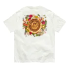 YURITAROORIGINLの野菜の押し花と焼き絵のうさぎ オーガニックコットンTシャツ