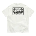 ako_mcの【両面プリント】YAMHOLIC_Rotary Valve & Checkered Flag オーガニックコットンTシャツ