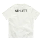 MUGENGEN (ムゲンゲン)のATHLETE letter BK オーガニックコットンTシャツ