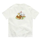 JUNICO JOURNALのイヌちゃんネコくんニワトリくん オーガニックコットンTシャツ