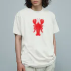 いきものだものの真っ赤なロブスターくん Organic Cotton T-Shirt