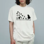 tammytammyの不思議の国のアリス【アリスと白ウサギ】シルエット オーガニックコットンTシャツ