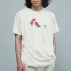 ari designの金魚づくし一ものがたり（シンプルバージョン） オーガニックコットンTシャツ