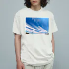 錆猫の館の風をまとう龍雲 オーガニックコットンTシャツ