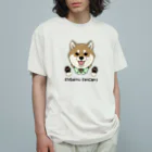 豆つぶのshiba-inu fanciers(赤柴) オーガニックコットンTシャツ