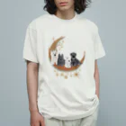 sayapochaccoのMy favirite terriers drom A to Z　~C~crescent moon オーガニックコットンTシャツ