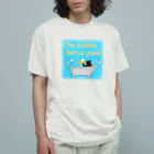 キッズモード某のバブルベアー(ブルーバックVr) オーガニックコットンTシャツ