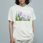 akane_art（茜音工房）の癒しの風景（花菖蒲） オーガニックコットンTシャツ