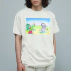 「アートとメルヘンと創作の森デザイングッズ」のファンタジー物語ピピのつばさ　(いたずらカラスのリルレ) Organic Cotton T-Shirt