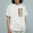 titikの古更紗の模様 オーガニックコットンTシャツ