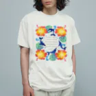 動物のいるデザインのイルカ-001-orange Organic Cotton T-Shirt