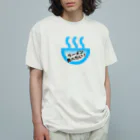 kazeou（風王）のラーメン食べたい(青) オーガニックコットンTシャツ