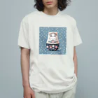 可愛い動物マトリョーシカの猫のマトリョーシカ（薄い紺色） Organic Cotton T-Shirt