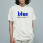 allure72の 推しカラー  推し色　ロゴＴシャツ（ブルー） オーガニックコットンTシャツ