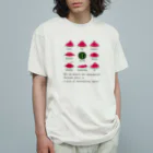 キッズモード某の世界のスイカの山々 オーガニックコットンTシャツ