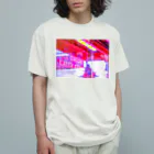 NEON LIGHT STARSのAPPLE NEON 横 オーガニックコットンTシャツ