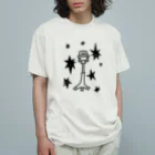 cosmicatiromの漫才マイク オーガニックコットンTシャツ