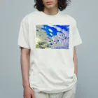 錆猫の館の【A】キスをする雲～LOVE&PEACE オーガニックコットンTシャツ