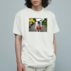 akane_art（茜音工房）のカラフルチワワ（フラワー） オーガニックコットンTシャツ