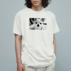 akane_art（茜音工房）のモノクロチワワ（おすまし） オーガニックコットンTシャツ