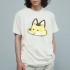 すずきいときちのすずきつね_顔アップ オーガニックコットンTシャツ