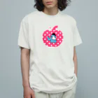 usa100のリンゴ型　とむふぁ現る オーガニックコットンTシャツ