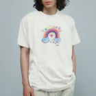 imetaso shopのトキメキrainbow 유기농 코튼 티셔츠