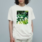 akane_art（茜音工房）の癒しの風景（シャスタデイジー） Organic Cotton T-Shirt