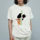 小鳥と映画館のカラスと猫 Organic Cotton T-Shirt