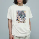 NYANJUSHAKAのNYANJUSHAKA しま&フワ オーガニックコットンTシャツ