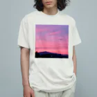 HIKARI♡ROOM の夕暮れの空～ピンク オーガニックコットンTシャツ