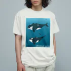 街のいろどりのオルカ、母子のひととき Organic Cotton T-Shirt