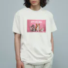 ナルセノアナルのイッヌとネッコ オーガニックコットンTシャツ