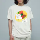 Kotetsu diary(SUZURI店)のシマエナガ×お弁当 Organic Cotton T-Shirt