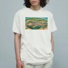 ガジュマルの箱のサトウキビ畑•沖縄（Sugarcane fields In Okinawa） Organic Cotton T-Shirt