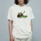 ねずりすSHOPの華麗なジャンプ オーガニックコットンTシャツ