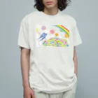 Antenna Mの虹空とツバメ オーガニックコットンTシャツ