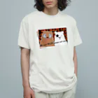 シロクマ商店のKISSクマ オーガニックコットンTシャツ