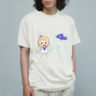 YURUPOSEのちびえまとしゃちのTシャツ オーガニックコットンTシャツ