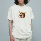 Cats & StarのScreaming Shimashima オーガニックコットンTシャツ