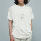 kanapi_のお花シンプル オーガニックコットンTシャツ
