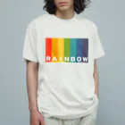 ツーシームのレインボー（和風・文字入り） Organic Cotton T-Shirt