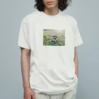 anioの春の犬 オーガニックコットンTシャツ