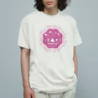 go campingのcamp site（peach） Organic Cotton T-Shirt