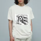 キャバリアMyラブのアンニュイなキャバリアさん Organic Cotton T-Shirt