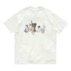 mayuge22のcats +bird オーガニックコットンTシャツ